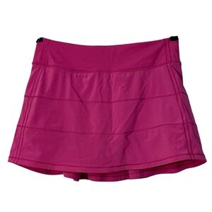 Lululemon Womens Pace Rival Mid Rise Skirt Skort Pink Pickleball‎ Tennis Gym 6